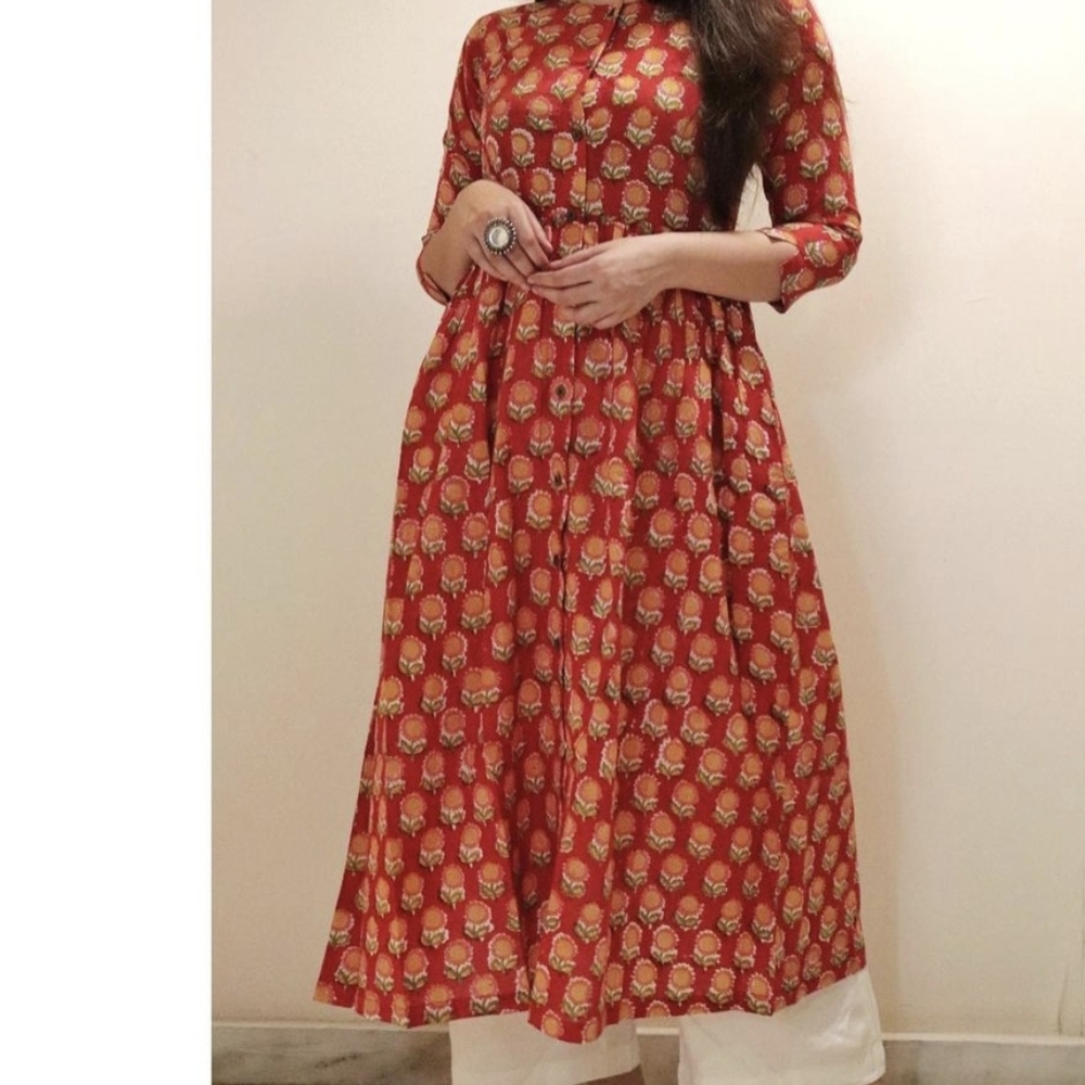Cotton Kurta Dress block print